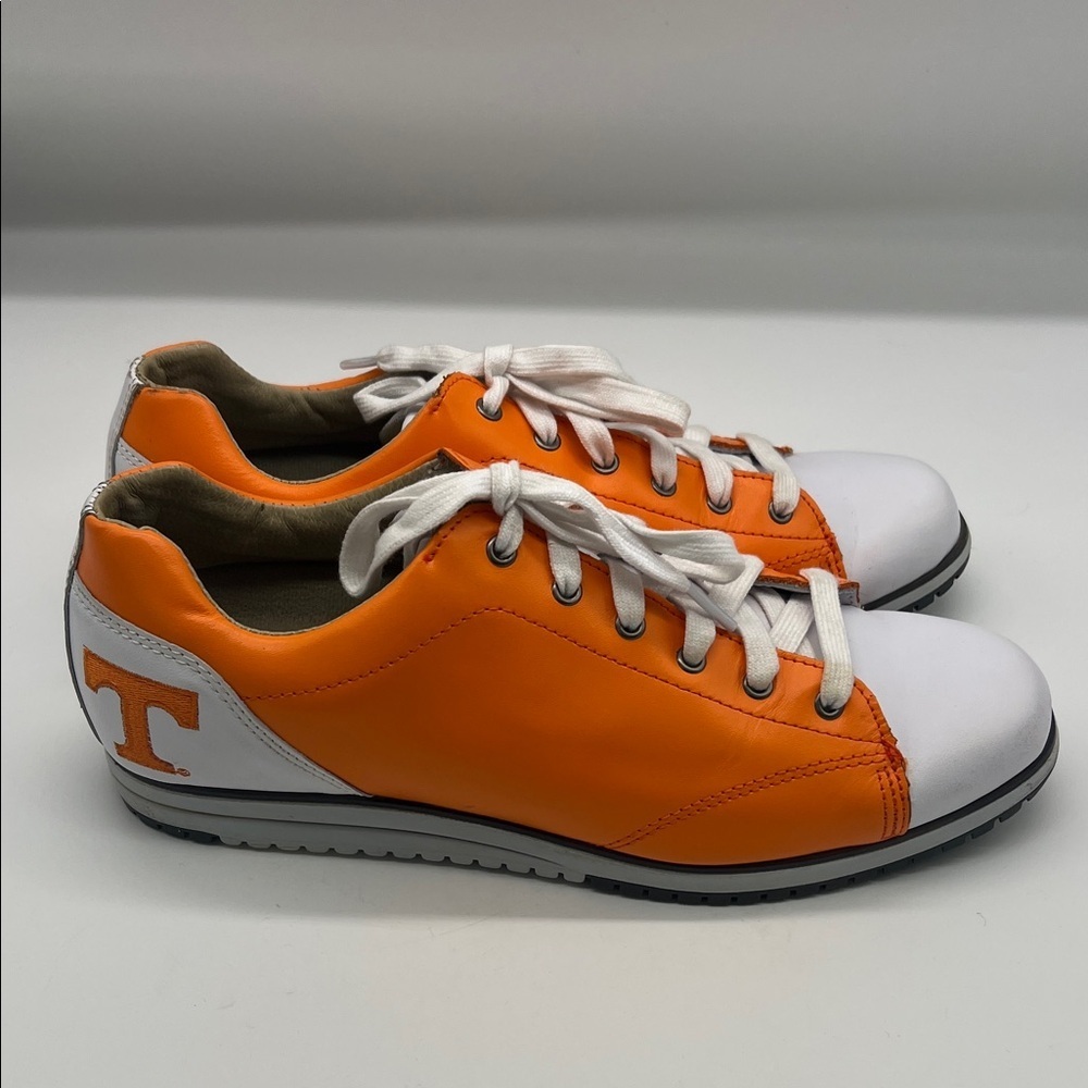 Foot Joy - FJ Lopro Orange White Lace Up Tennessee Colors Gold Sneakers Size 6.5